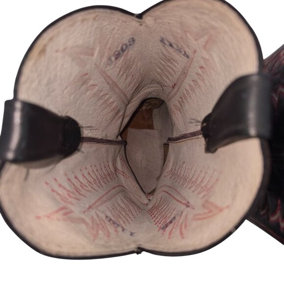 Vintage Mens size 11.5D Red Python Exotic Snakeskin Leather Cowboy Western Boots - Picture 15 of 16